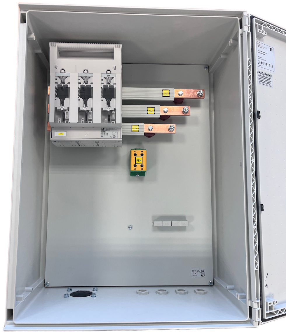 Rozváděče ETI pro jištění 800 V AC za střídačem