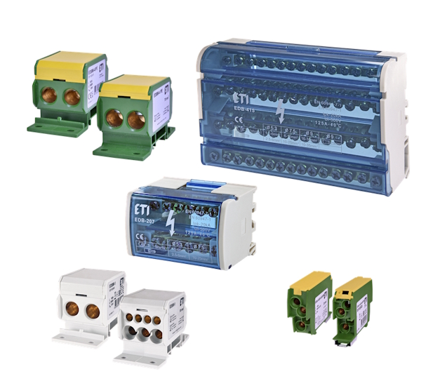 Distribuční bloky a svorky