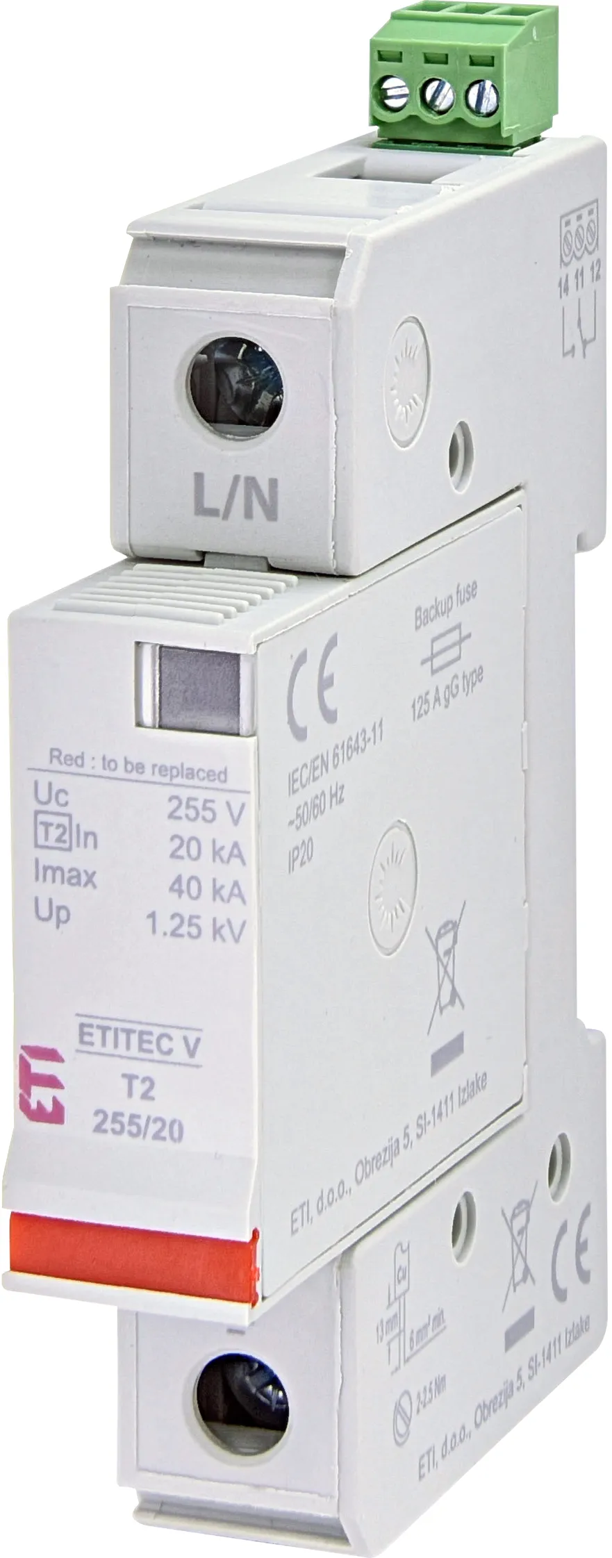  ETITEC V T2 255/20 1+0 RC 002442958