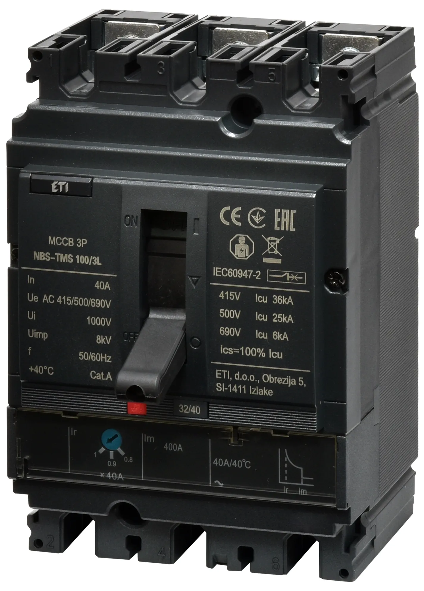  NBS-TMS 100/3L  40A 3P 004673003