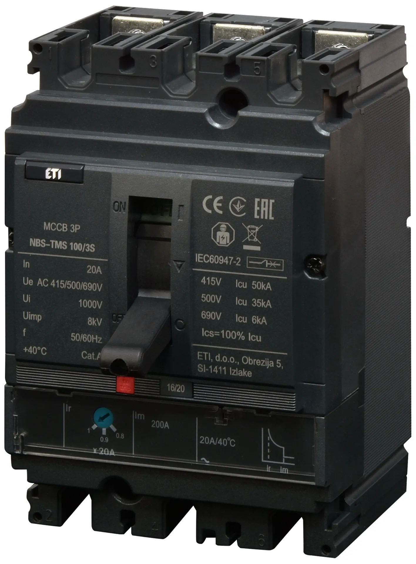  NBS-TMS 100/3S  20A 3P 004673021